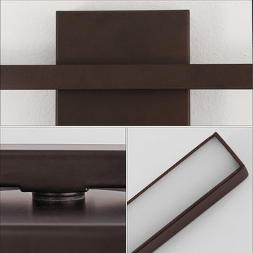 Vara 28" Modern Minimalist Indoor/Outdoor Metal 350-Degree Rotatable Dimmable Integrated LED Wall Sconce - JONATHAN Y